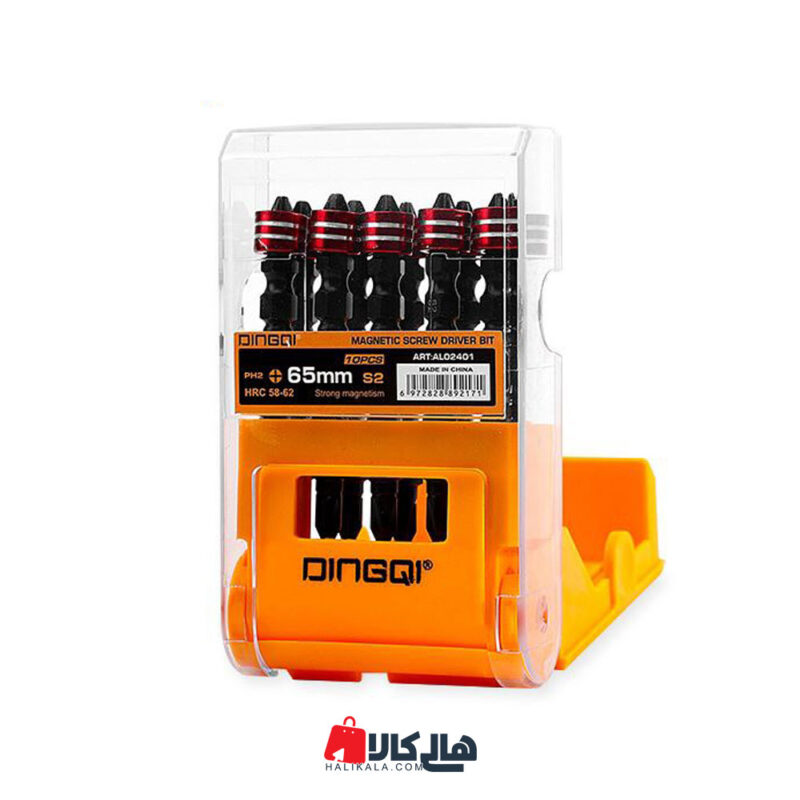 مجموعه 10 عدد سری پیچ گوشتی دو سر چهار سو دینگشی مدل AL02401
