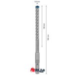 مته 9 میلی متری چهارشيار SDS-Plus-7X بوش کد2608900094